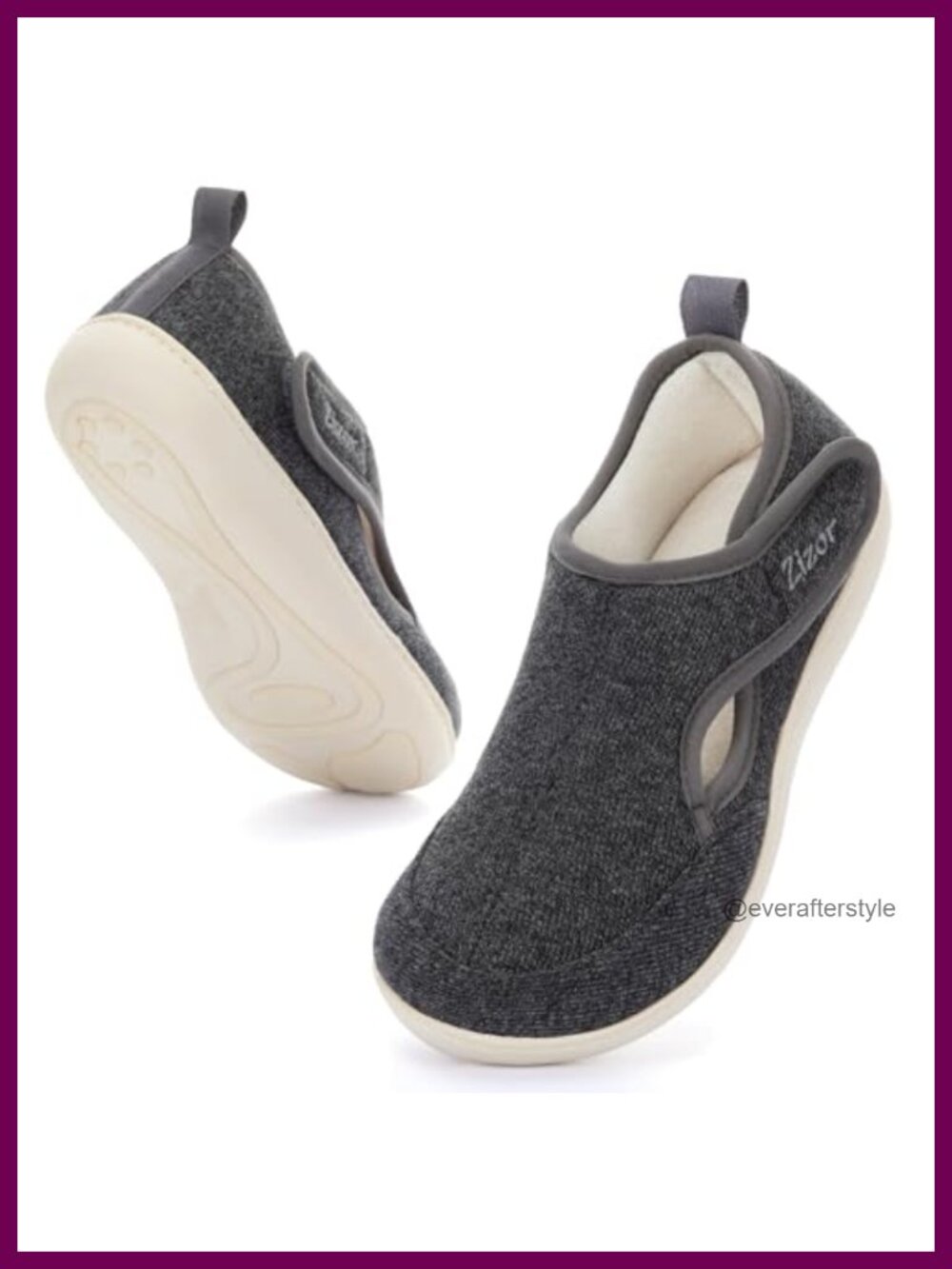 Adjustable House Shoes Slippers Faux Fur Lined Non Slip Indoor Outdoor